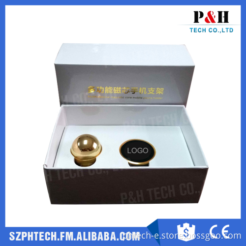 OEM logo metal mobile phone holder car mount magnetic phone holder 360